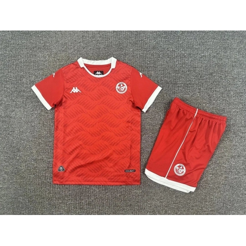 2026 Tunisia Hone Football Shirt Kids Size