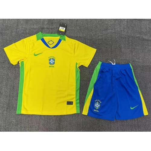 Brazil Women's Team 2025 Copa America Home Kids Suit