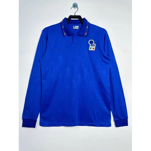1994 Retro Italy Home Long Sleeve Soccer Shirt