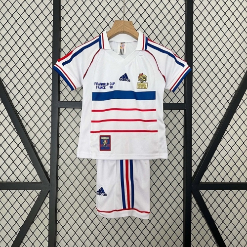 1998 Retro France Away Football Shirt Kids Size