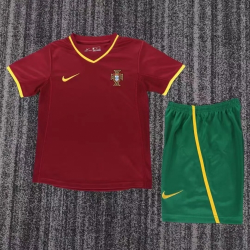 2000 Retro Portugal Home Football Shirt Kids Size