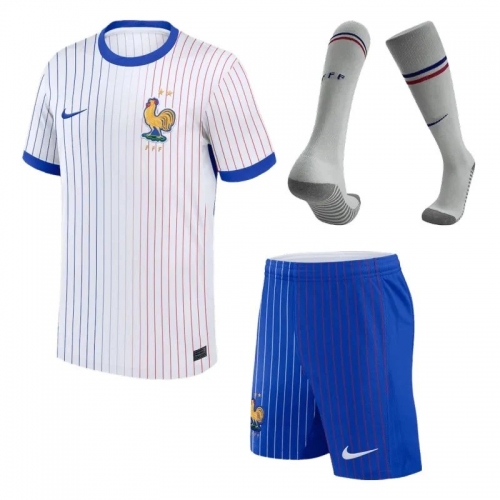 2024 France Away Whole Kit(Jersey+Shorts+Socks) Euro