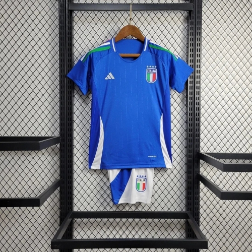 2024 Italy National Team Home Soccer Shirt Kids Size