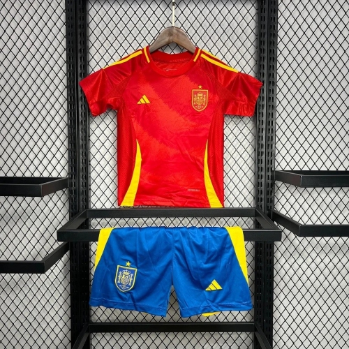 2024 Spain National Team Home Football Shirt Kids Size