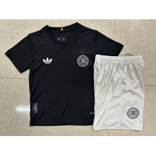 2025 Germany 125th Anniversary Edition Black Football Shirt Kids Size