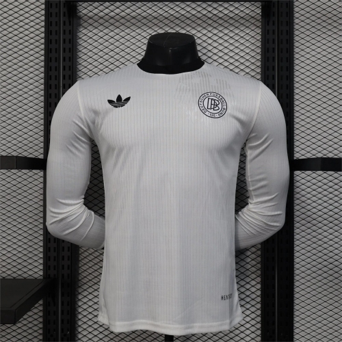 2025 Long Sleeves Player Version Germany 125th Anniversary Edition White Football Shirt