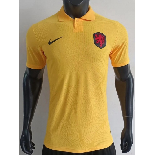 2025 Netherlands Yellow Player Version Polo Shirt