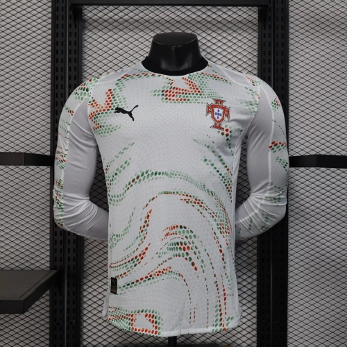 2025 Player Version Long Sleeve Portugal Away Football Shirt