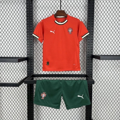 2025 Portugal Home Football Shirt Kids Size