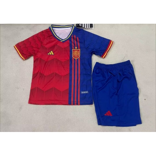 2025 Spain National Team Special Edition Red Shirt Kids Size
