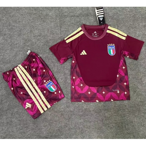 2026 Italy National Team Goalkeeper Soccer Shirt Kids Size