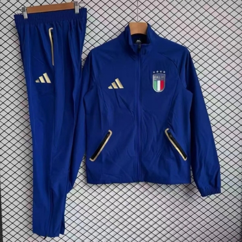 2026 Italy Windbreaker Suit Dark Blue Soccer Shirt