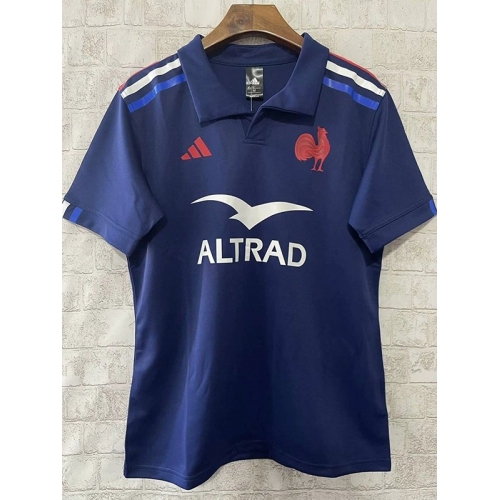 24/25 France Royal Blue Rugby Short Sleeve