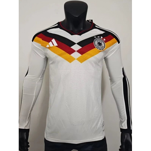 26/27 Germany Home Long Sleeve Player Version Soccer Jersey#带四星