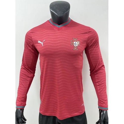 26/27 Portugal Home Player Version Long Sleeve Soccer Jersey