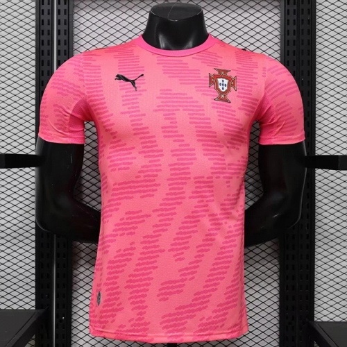 26/27 Portugal Pink Pattern Edition Player Version Soccer Jersey
