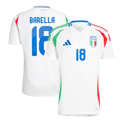 BARELLA #18 Italy Away Soccer Jersey EURO
