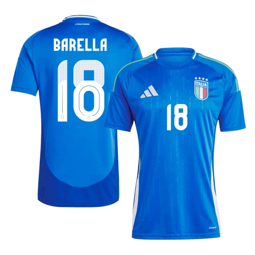 BARELLA #18 Italy Home Soccer Jersey EURO