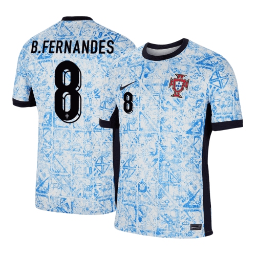 B.FERNANDES #8 Portugal Away Soccer Jersey EURO