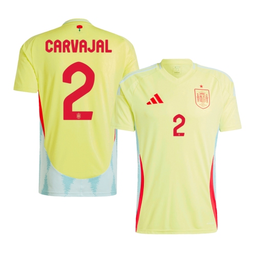 CARVAJAL #2 Spain Away Soccer Jersey EURO