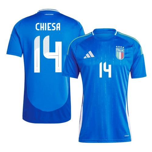 CHIESA #14 Italy Home Soccer Jersey EURO