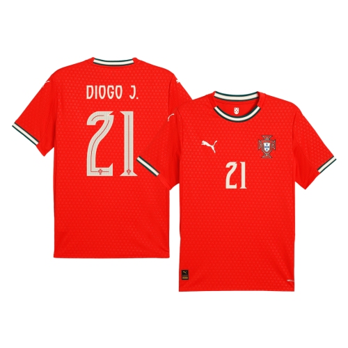DIOGO J. #21 Portugal Home Soccer Jersey 2025