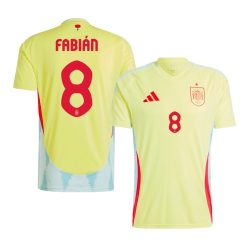 FABI&Aacute;N #8 Spain Away Soccer Jersey EURO