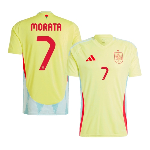 MORATA #7 Spain Away Soccer Jersey EURO