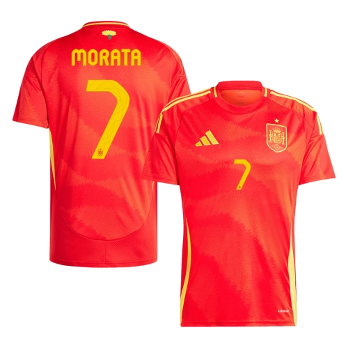 MORATA #7 Spain Home Soccer Jersey EURO