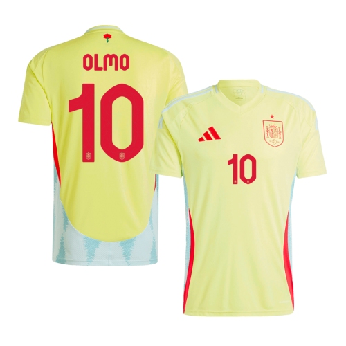 OLMO #10 Spain Away Soccer Jersey EURO