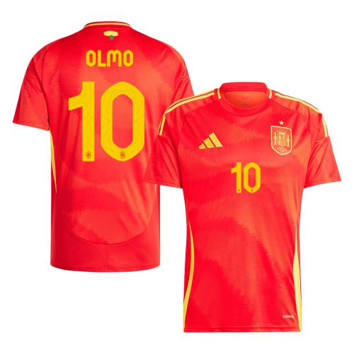 OLMO #10 Spain Home Soccer Jersey EURO