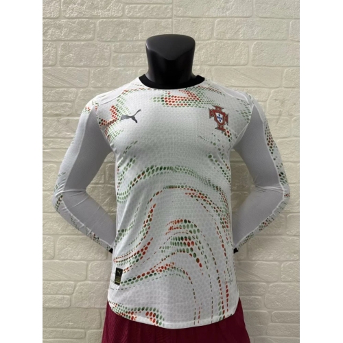 Portugal 2025 Away Player Version Long Sleeve Man Jersey