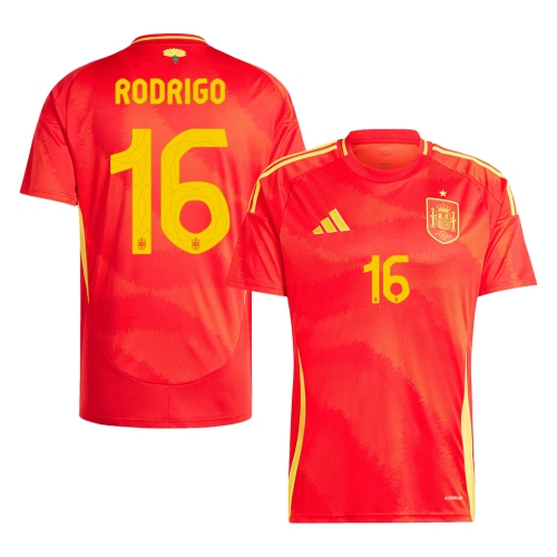 RODRIGO #16 Spain Home Soccer Jersey EURO
