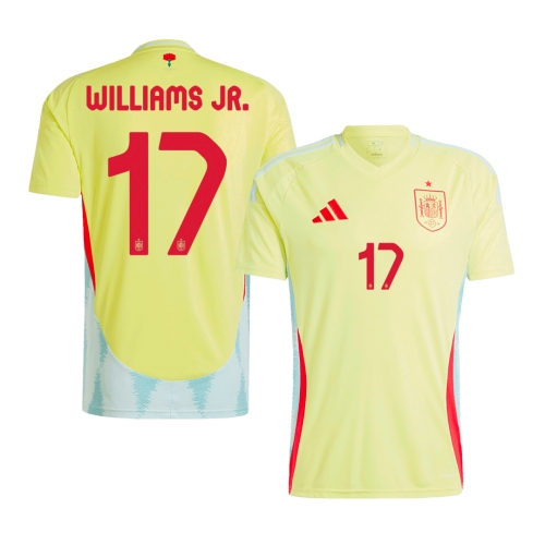 WILLIAMS JR. #17 Spain Away Soccer Jersey EURO