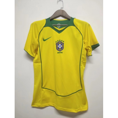 2004 Retro Brazil Home Soccer Jersey