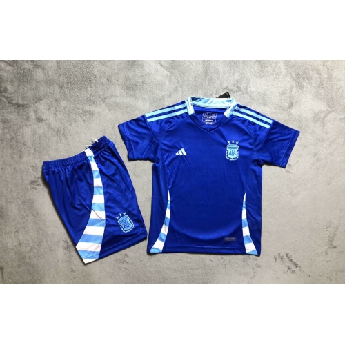 2024 Argentina National Team Away Football Shirt Kids Size