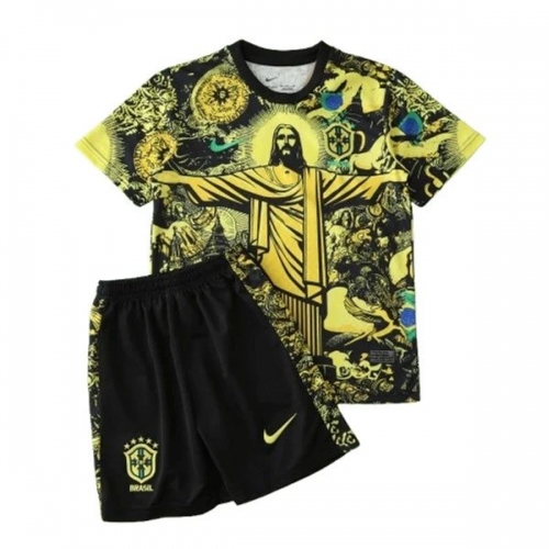2024 Brazil Christ the Redeemer Special Kids Kit Shirt Football