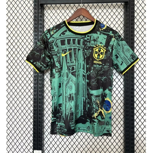 2025 Brazil Special Edition Green Soccer Jersey