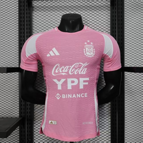 2025 Player Version Argentina Special Edition Pink Soccer Jersey
