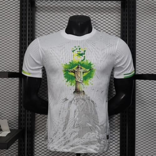 2025 Player Version Brazil Special Edition White Soccer Jersey