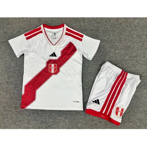2026 Peru Home Football Shirt Kids Size
