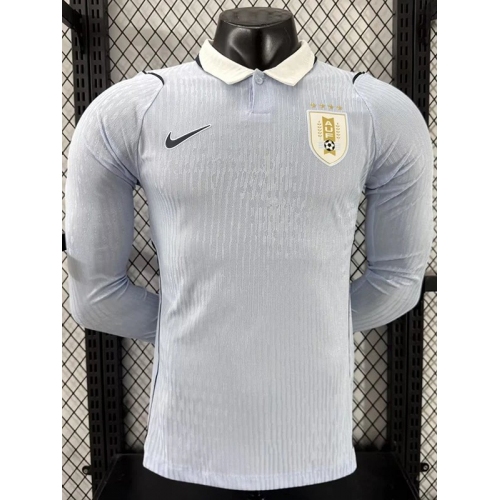 26/27 Uruguay Home Player version Long Sleeve Soccer Jersey