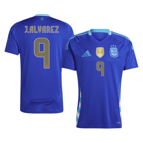 J.ALVAREZ #9 Argentina Away Soccer Jersey