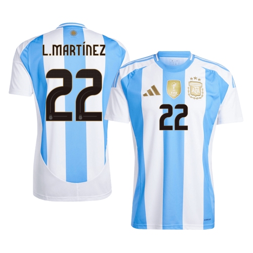 L.MART&Iacute;NEZ #22 Argentina Home Soccer Jersey