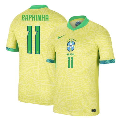 RAPHINHA #11 Brazil Home Soccer Jersey Copa America