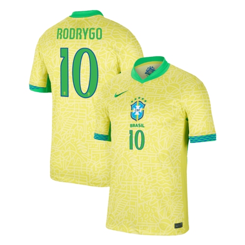 RODRYGO #10 Brazil Home Soccer Jersey Copa America