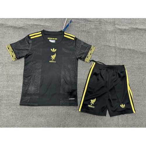 2025 Mexico National Team Special Edition Black Football Shirt Kids Size