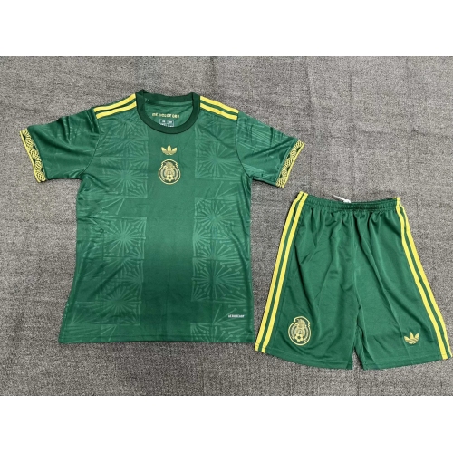2025 Mexico National Team Special Edition Green Football Shirt Kids Size