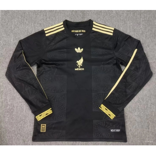 2025 Mexico National Team Special Edition Long Sleeve Black Football Shirt
