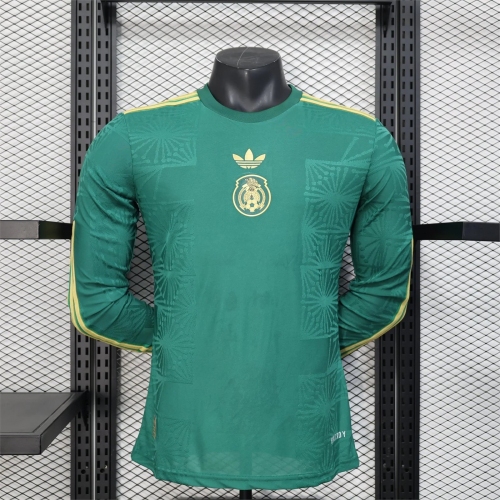 2025 Player Version Mexico National Team Special Edition Green Long Sleeve Football Shirt
